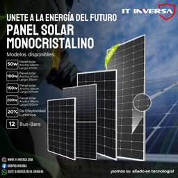 PANELES SOLARES MONOCRISTALINO