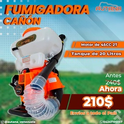 Fumigadora pulverizadora (de cañón) marca AUTANA