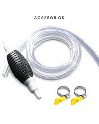 Manguera con bomba manual para succión de gasolina